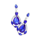Crystal Rhinestone Teardrop Evening Earrings - Madeline Love - Flyclothing LLC