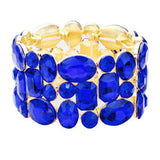 Glass Crystal Stretch Evening Bracelet - Madeline Love - Flyclothing LLC