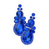 Teardrop Accented Dangle Evening Earrings - Madeline Love - Flyclothing LLC