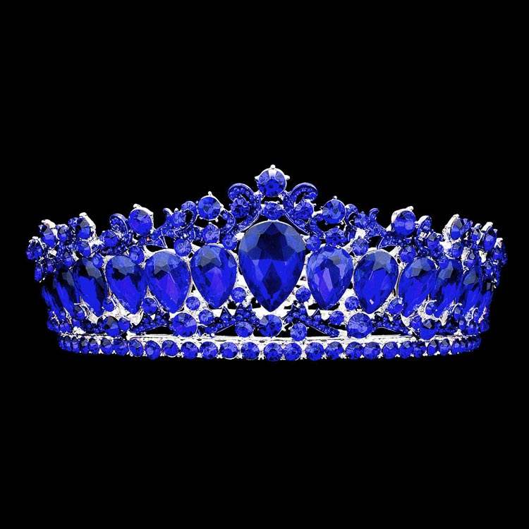 Teardrop Stone Accented Crown Tiara - Madeline Love - Flyclothing LLC
