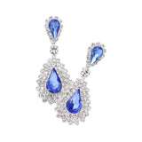 Teardrop Stone Dangle Evening Earrings - Madeline Love - Flyclothing LLC
