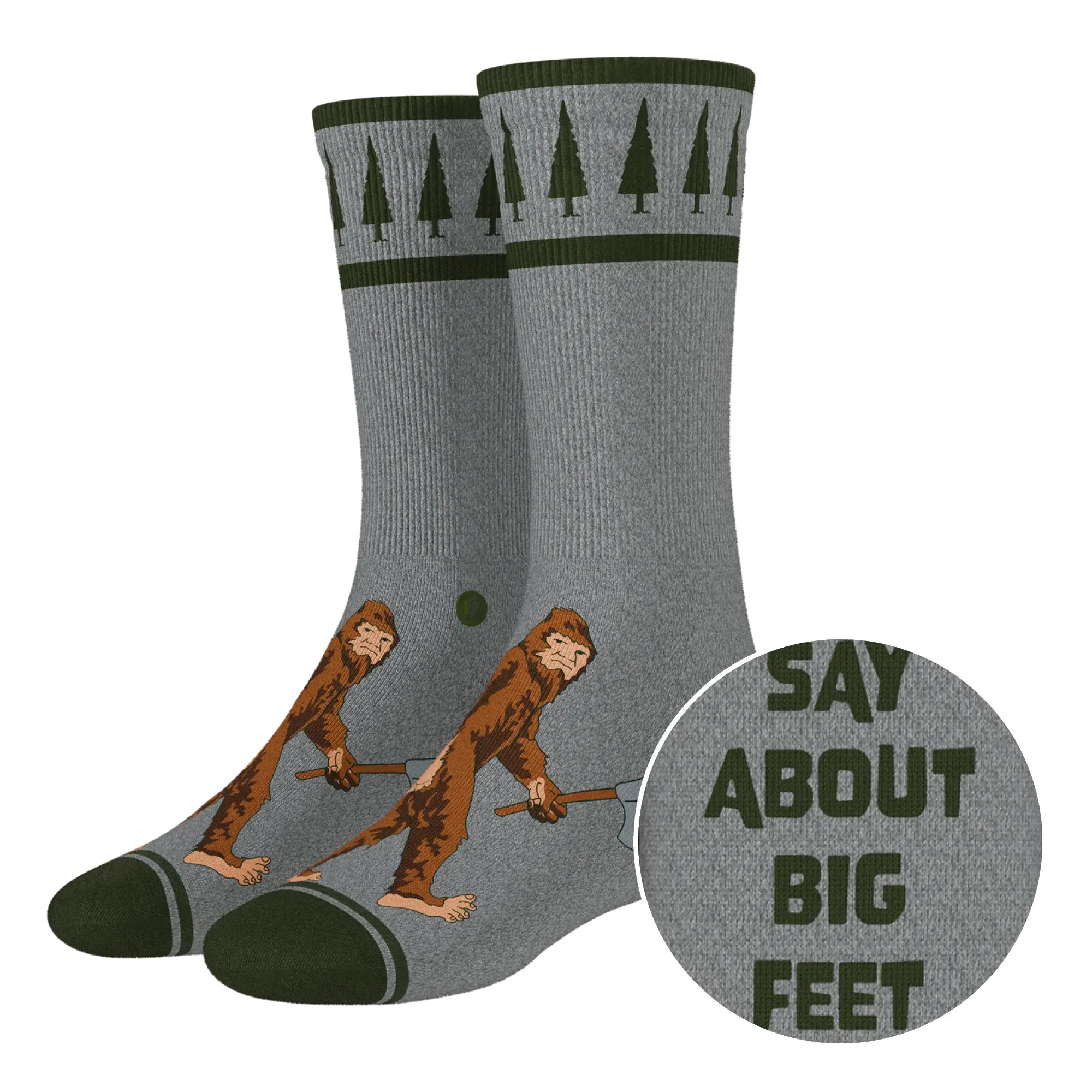 The Sassquatch | Bigfoot Heel Hammock™ Crew Socks - Shinesty - Flyclothing LLC