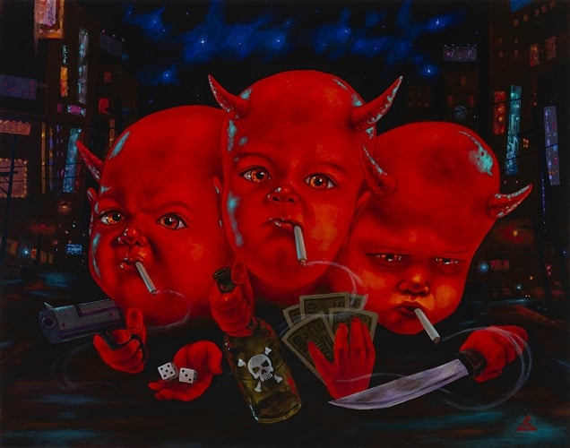 Black Market Art Company Satan for President Print