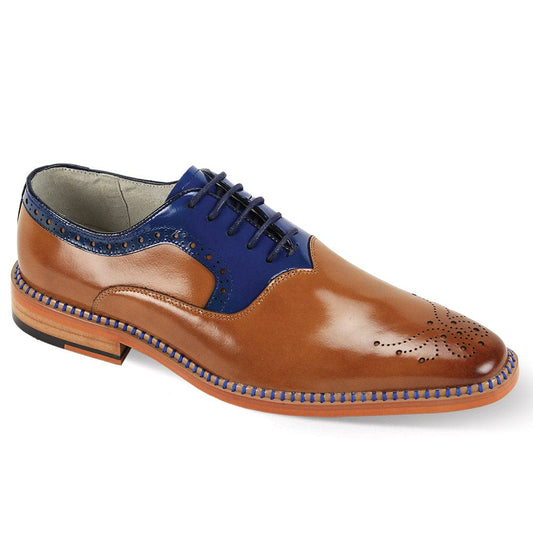 Giovanni Sawyer Tan/coblt Mens shoe - Giovanni