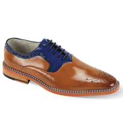 Giovanni Sawyer Tan/coblt Mens shoe - Giovanni