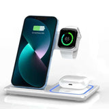 3 In 1 Wireless Charger Foldable LED Light Phone Stand For iPhone 16 15 14 13 12 Apple Watch10-2 AirPods Fast Charging Station - ZeeBelle.com - Flyclothing LLC