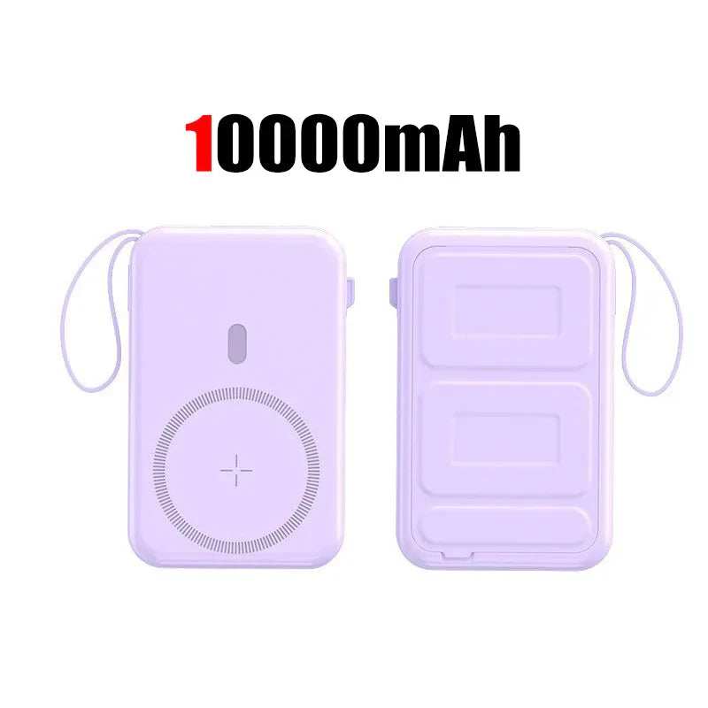 50000mah Mobile Power Bank 22.5w Fast Charging For Magsafe Wireless Charging Built-in Cables Portable Power Bank For IPhone - ZeeBelle.com - Flyclothing LLC