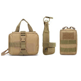 3Pcs Dog Tactical Bags Attaching on Harness Vest 2Pcs Pouch Molles and 1 Belt Bottle Holder Waist Military Training Carrier - ZeeBelle.com - Flyclothing LLC