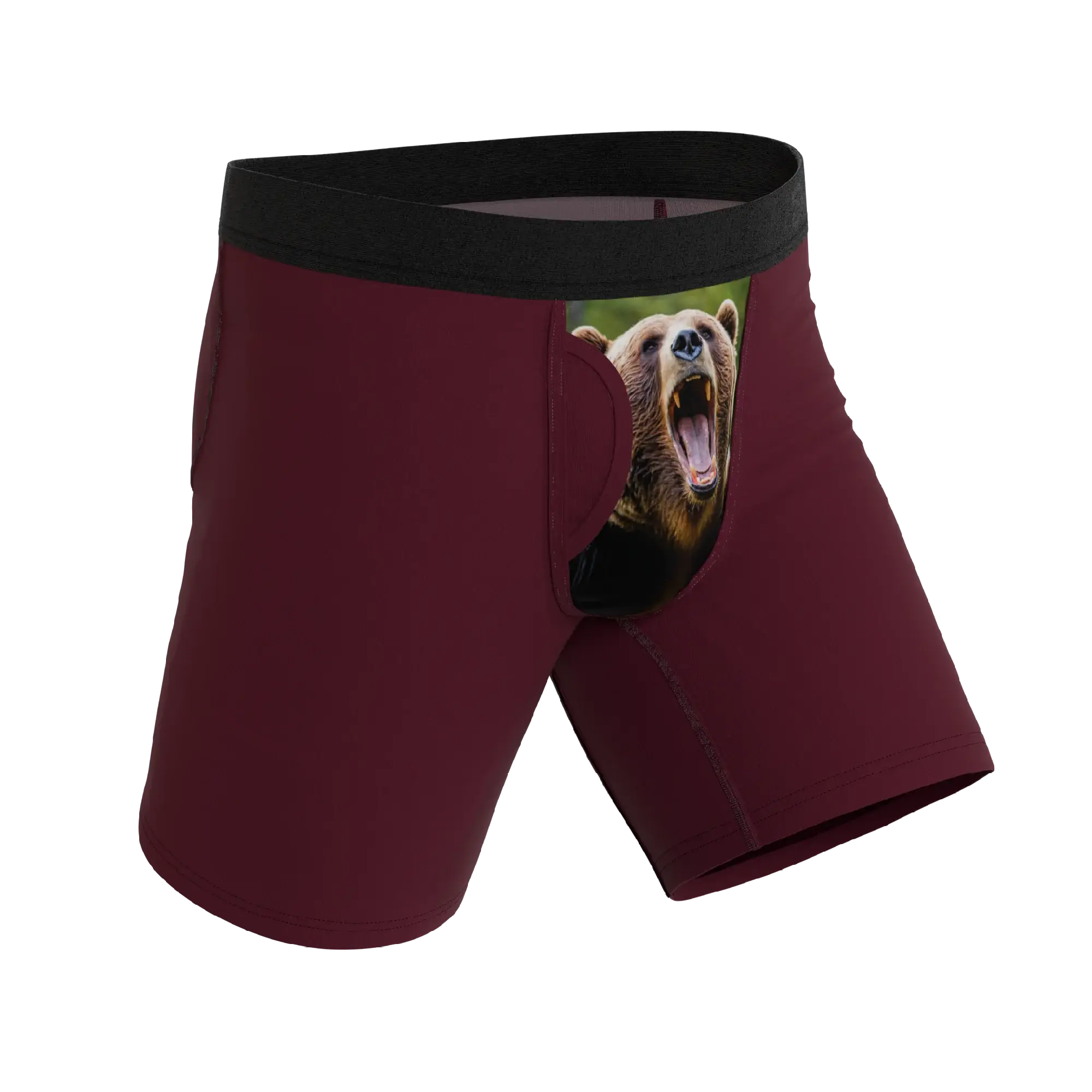 The Scare Bear | Grizzly Bear Long Leg Ball Hammock® Pouch Underwear With Fly - Shinesty - Flyclothing LLC