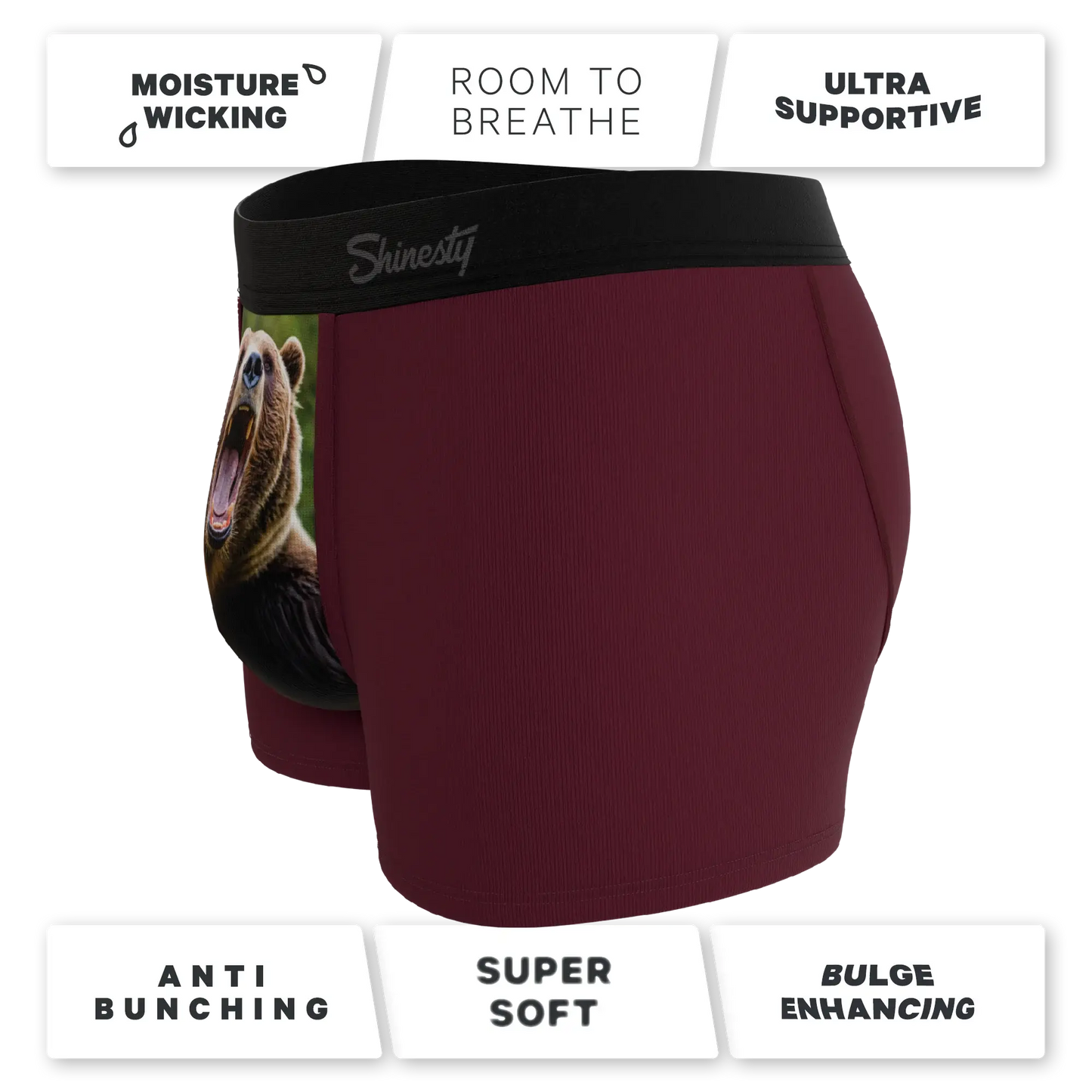 The Scare Bear | Grizzly Bear Ball Hammock® Pouch Trunks Underwear - Shinesty - Flyclothing LLC