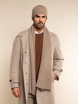 Napoli (brown) - Italian 100% cashmere ribbed scarf (unisex)