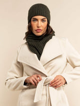 Napoli (dark green) - Italian 100% cashmere ribbed scarf (unisex)