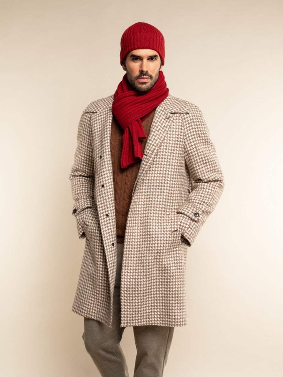 Napoli (red) - Italian 100% cashmere ribbed scarf (unisex)