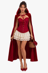 Scarlet Prayer Burgundy Red Corset - PLAYHAUS - Flyclothing LLC