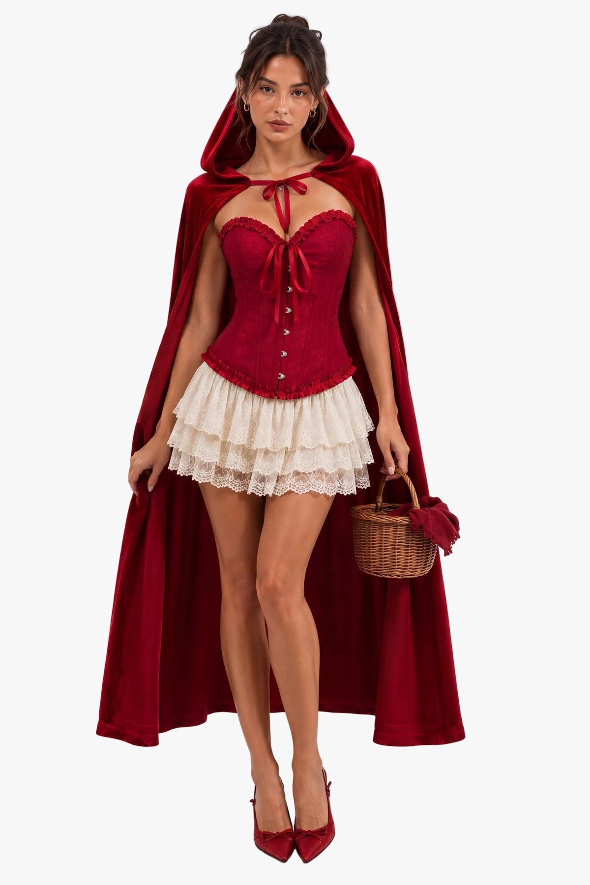 Scarlet Prayer Burgundy Red Corset - PLAYHAUS - Flyclothing LLC