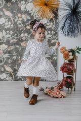 Scattered Dot 3/4 Sleeve Pocket Twirl Dress - Mila & Rose ® - Flyclothing LLC