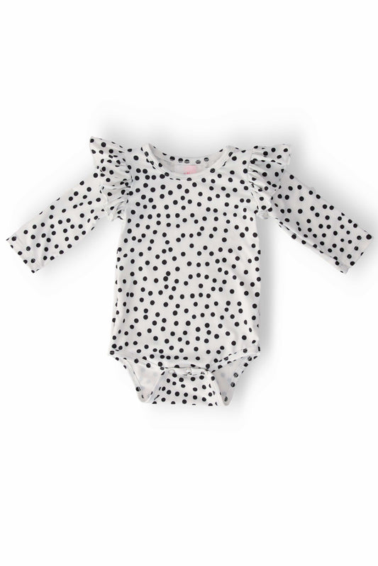 Scattered Dot L/S Flutter Bodysuit - Mila & Rose ® - Flyclothing LLC
