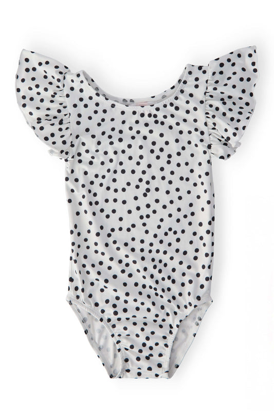 Scattered Dot S/S Flutter Sleeve Leotard - Mila & Rose ® - Flyclothing LLC