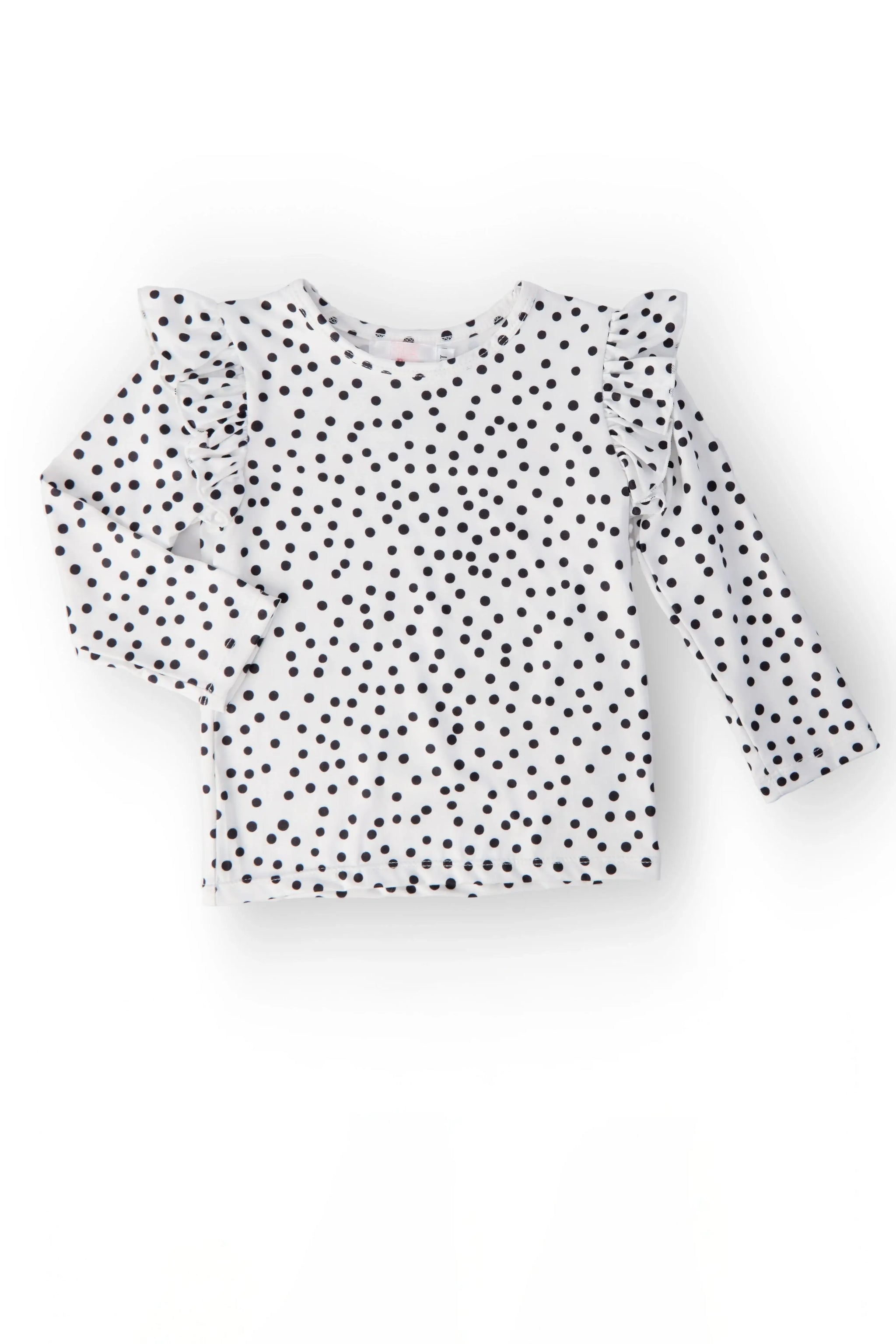 Scattered Dot L/S Ruffle Tee - Mila & Rose ® - Flyclothing LLC