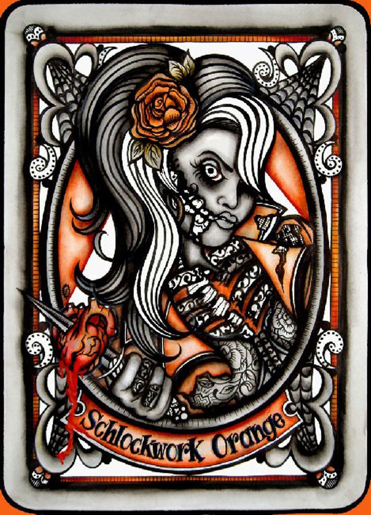 Black Market Art Company Schlockwork Orange Print