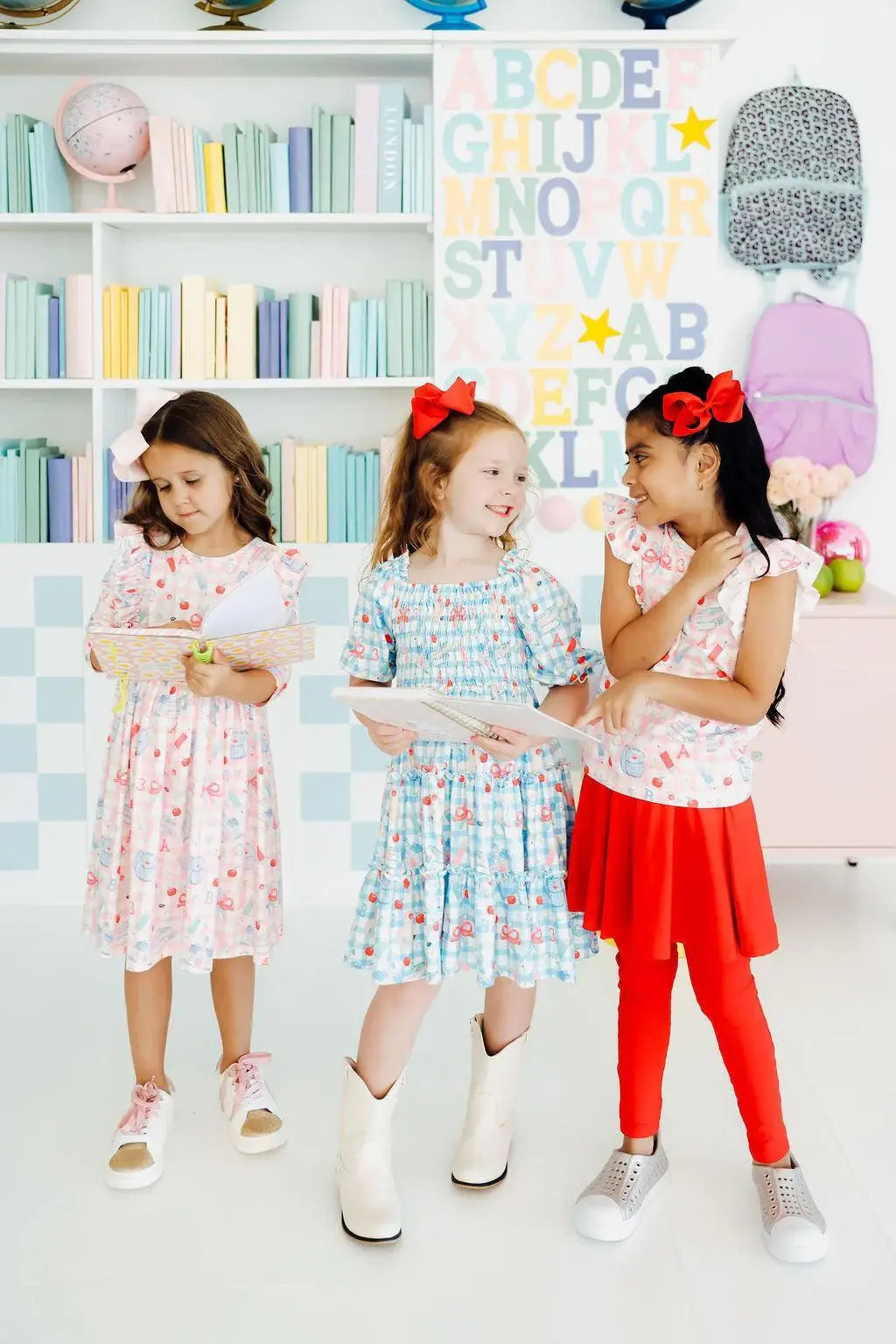 School Days 3/4 Ruffle Twirl Dress - Mila & Rose ® - Flyclothing LLC