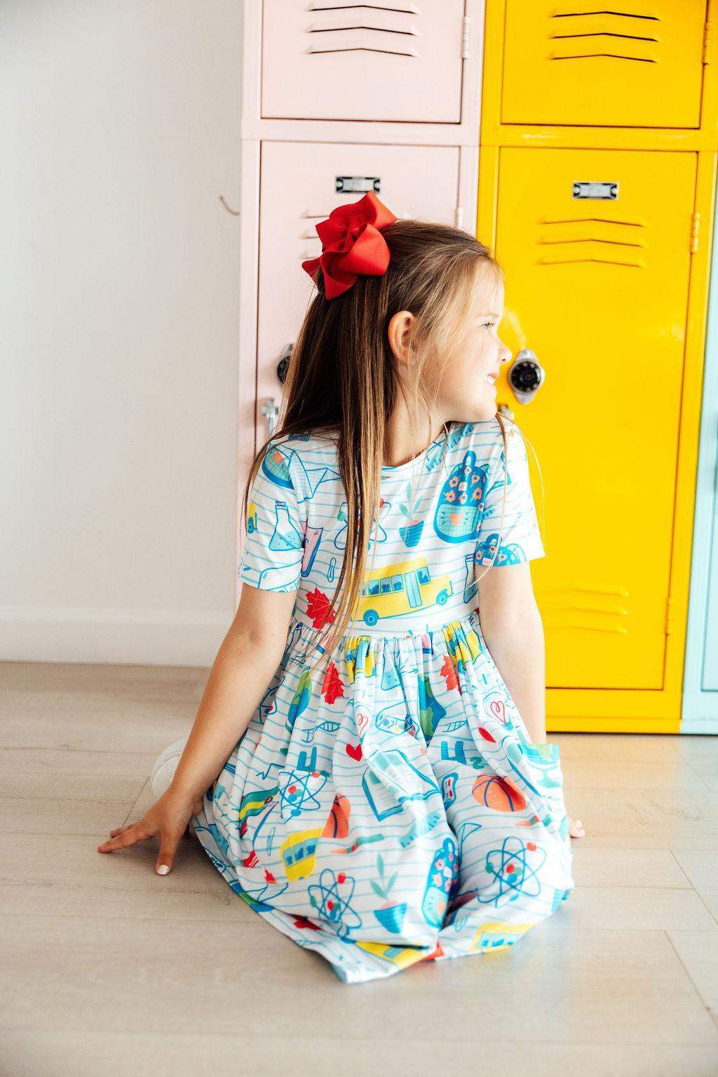 School Rules S/S Pocket Twirl Dress - Mila & Rose ® - Flyclothing LLC