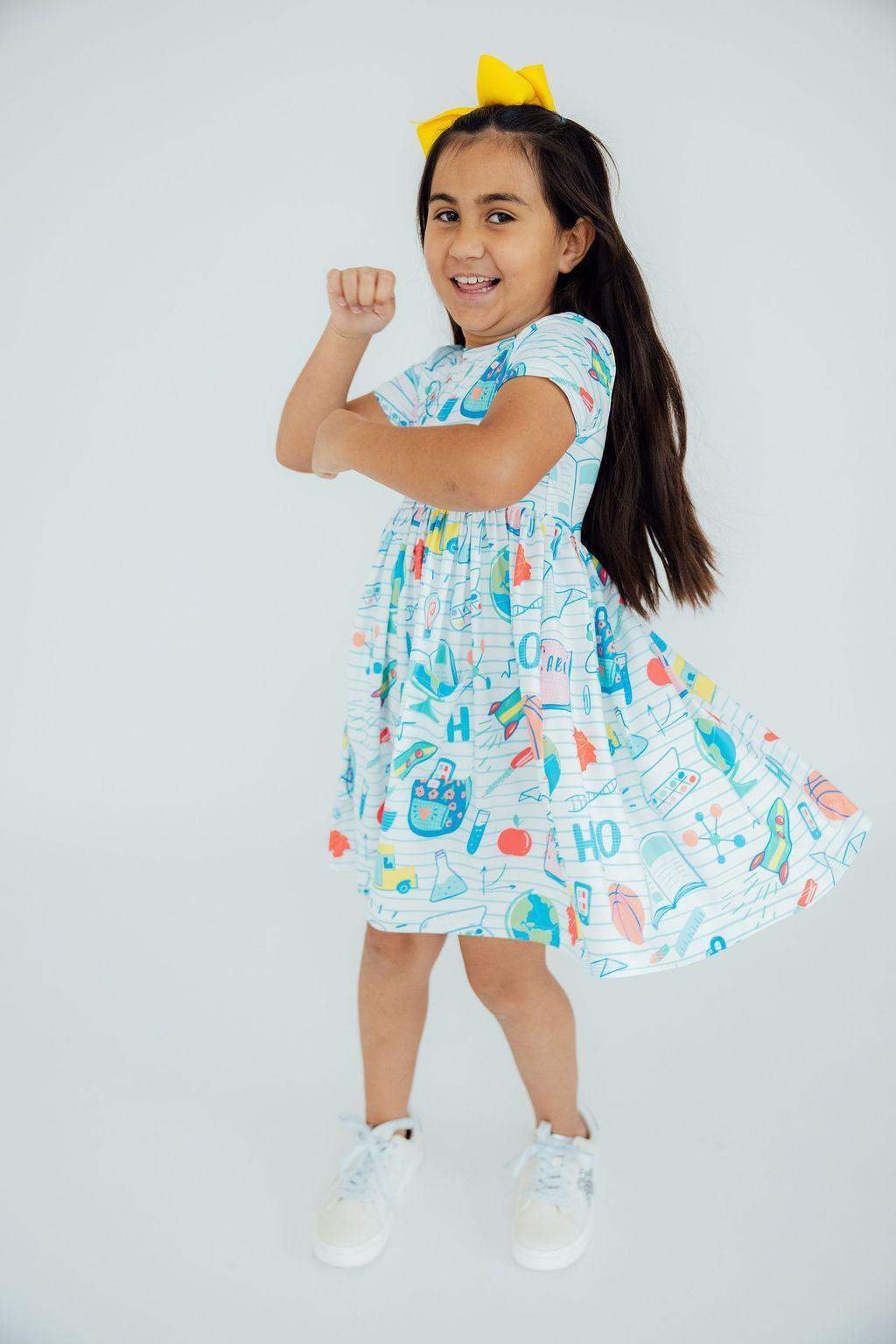 School Rules S/S Pocket Twirl Dress - Mila & Rose ® - Flyclothing LLC