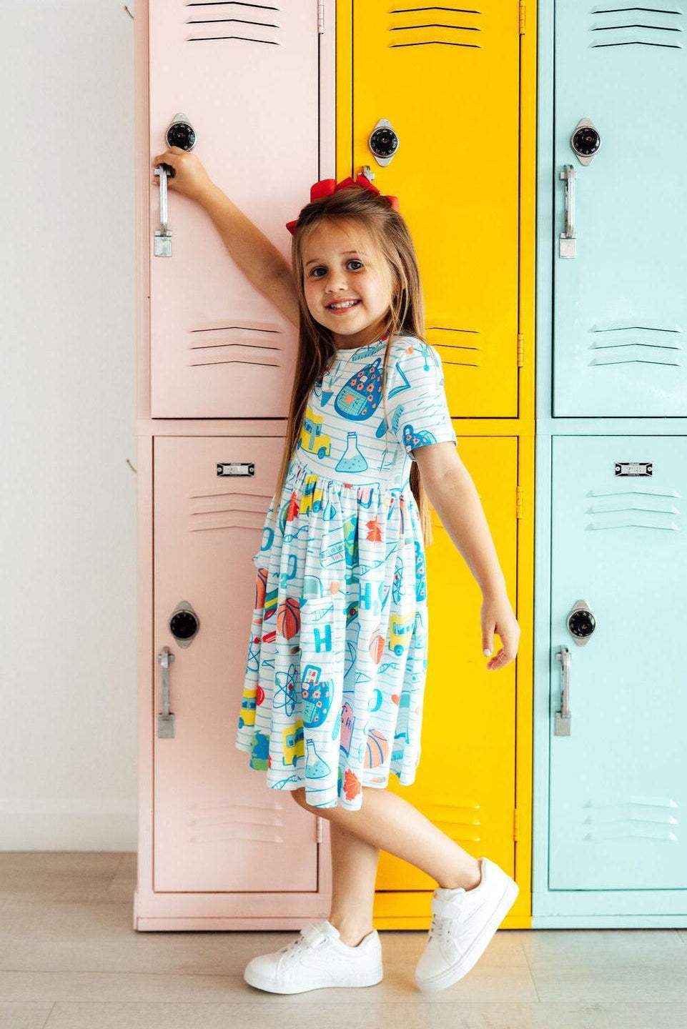 School Rules S/S Pocket Twirl Dress - Mila & Rose ® - Flyclothing LLC