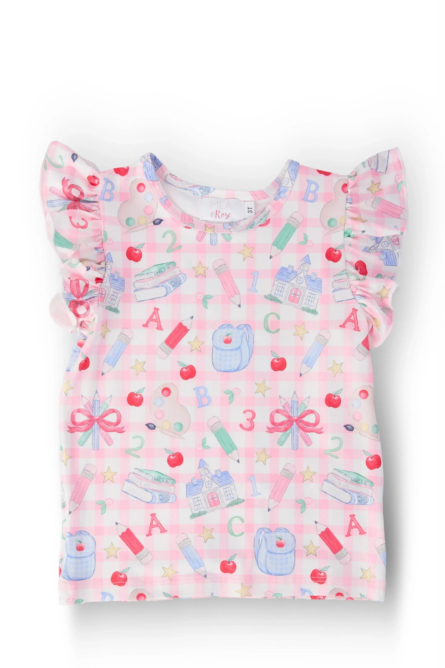 School Days S/S Ruffle Tee - Mila & Rose ® - Flyclothing LLC