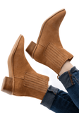 Leonor Suede Ankle Boot in Tan - Naughty Monkey - Flyclothing LLC