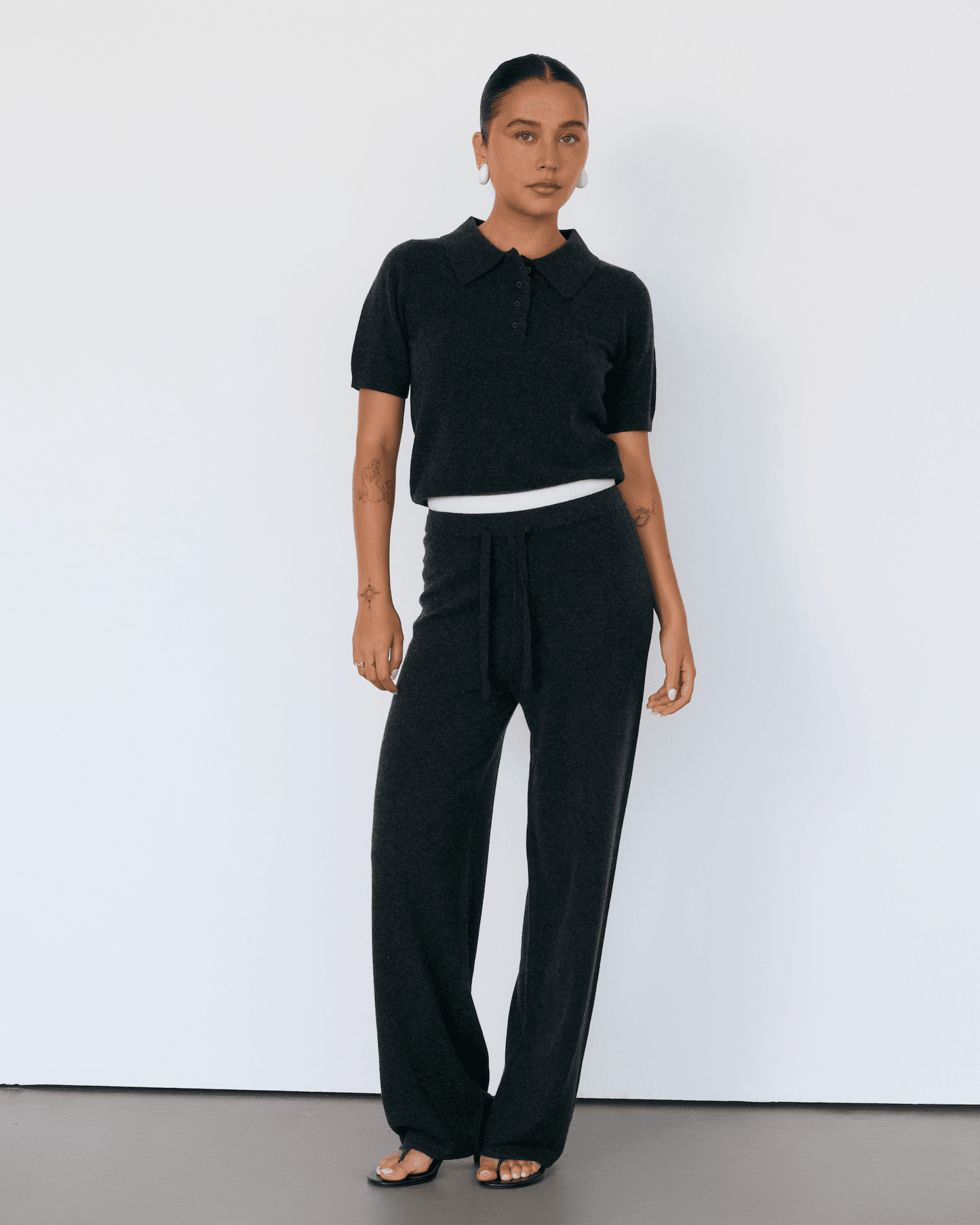Tove Short Sleeve Cashmere Polo - Artless Forever - Flyclothing LLC