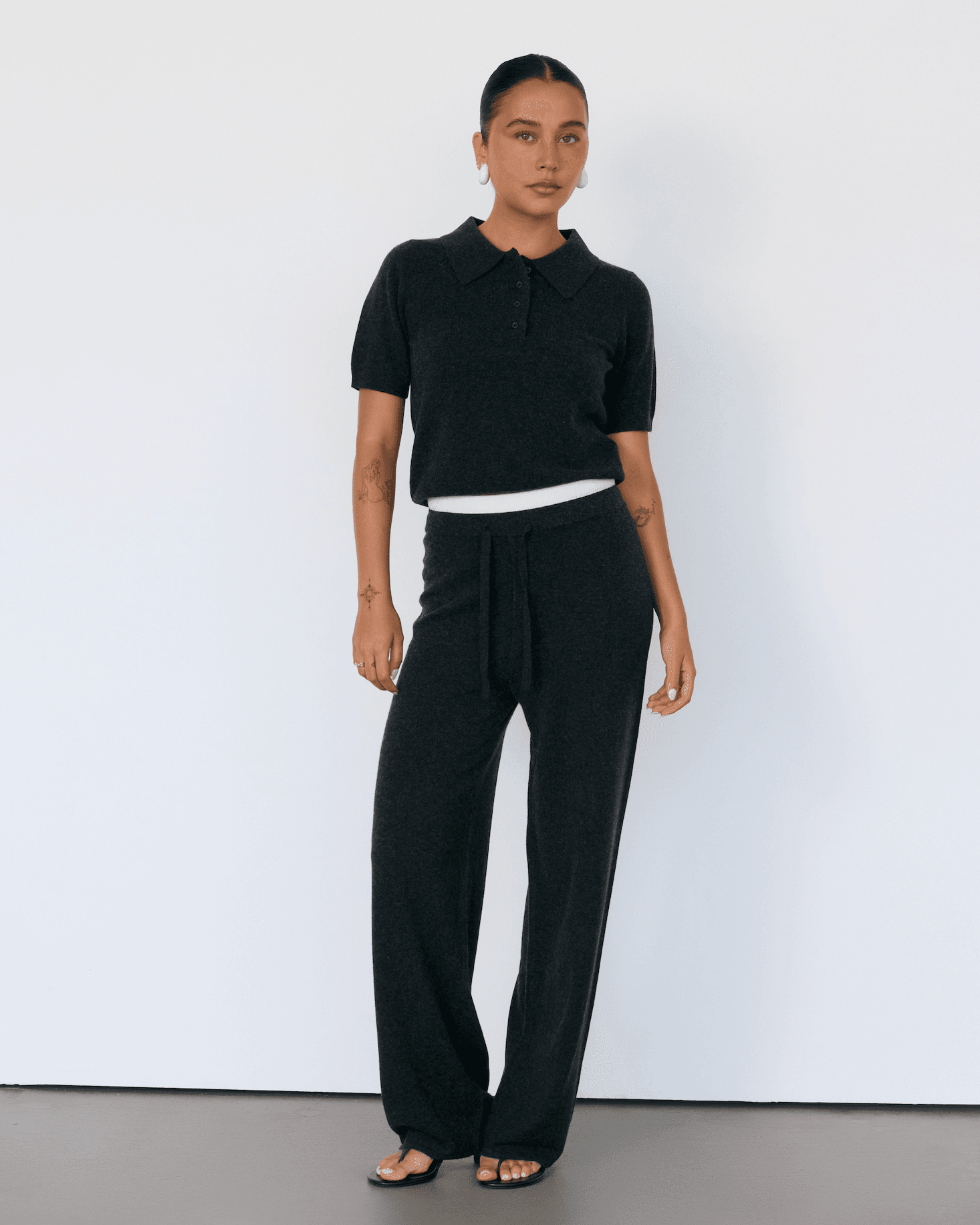 Tove Short Sleeve Cashmere Polo - Artless Forever - Flyclothing LLC