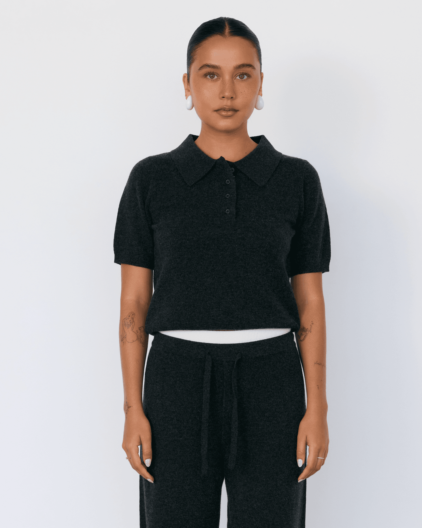 Tove Short Sleeve Cashmere Polo - Artless Forever - Flyclothing LLC