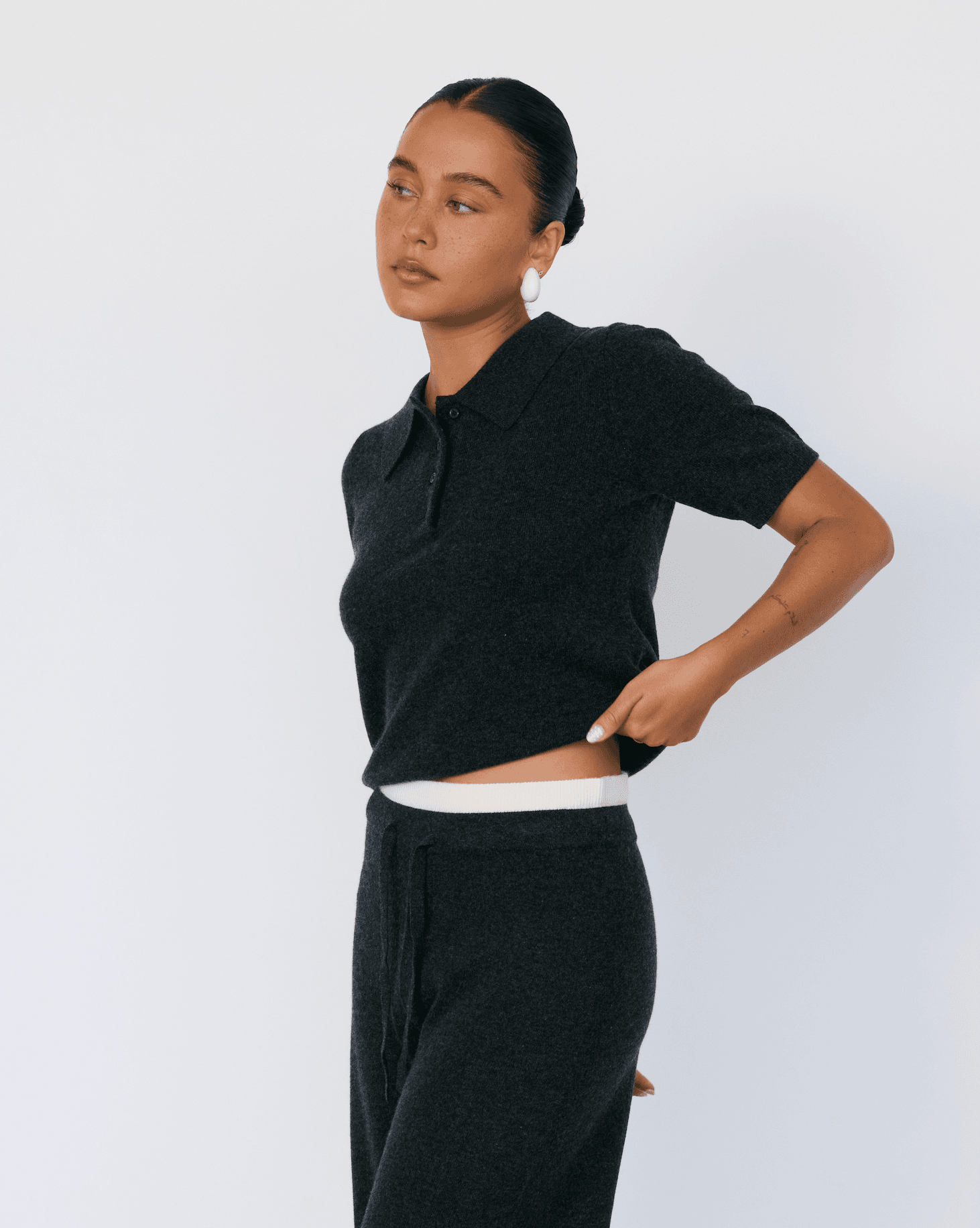 Tove Short Sleeve Cashmere Polo - Artless Forever - Flyclothing LLC