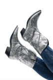 Jersey Metallic Boot in Silver - Naughty Monkey - Flyclothing LLC