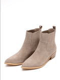 Leonor Suede Ankle Boot in Taupe - Naughty Monkey - Flyclothing LLC