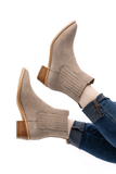 Leonor Suede Ankle Boot in Taupe - Naughty Monkey - Flyclothing LLC