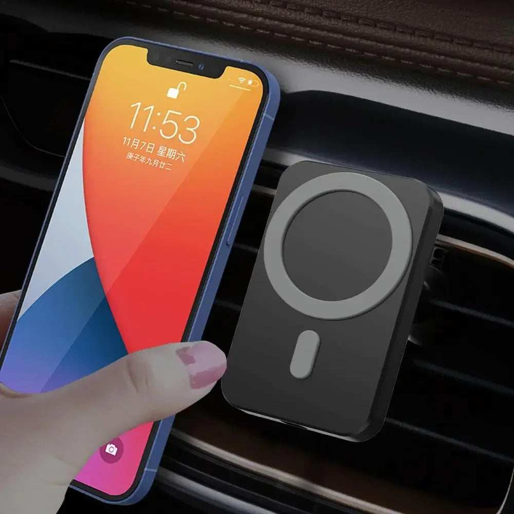 15W Qi Car Charger Type C Mobile Phone Magsafing Wireless Charger Car Mount Magnetic Holder For IPhone12 13 Pro Car Charging - ZeeBelle.com - Flyclothing LLC