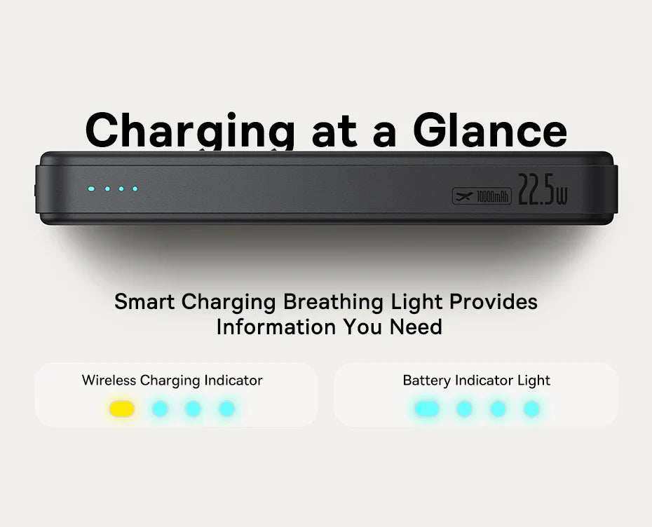 Baseus Magnetic Power Bank 22.5W Type C PowerBank Qi2 15W Wireless Charging External Battery For iPhone 16 15 14 13 Pro Max - ZeeBelle.com - Flyclothing LLC