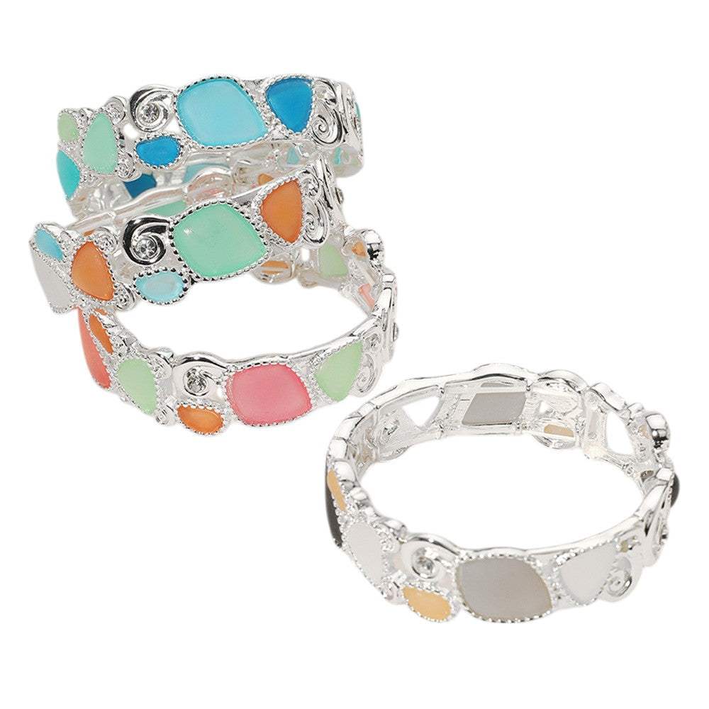 Sea Glass Pebble Stretch Bracelet - Madeline Love - Flyclothing LLC