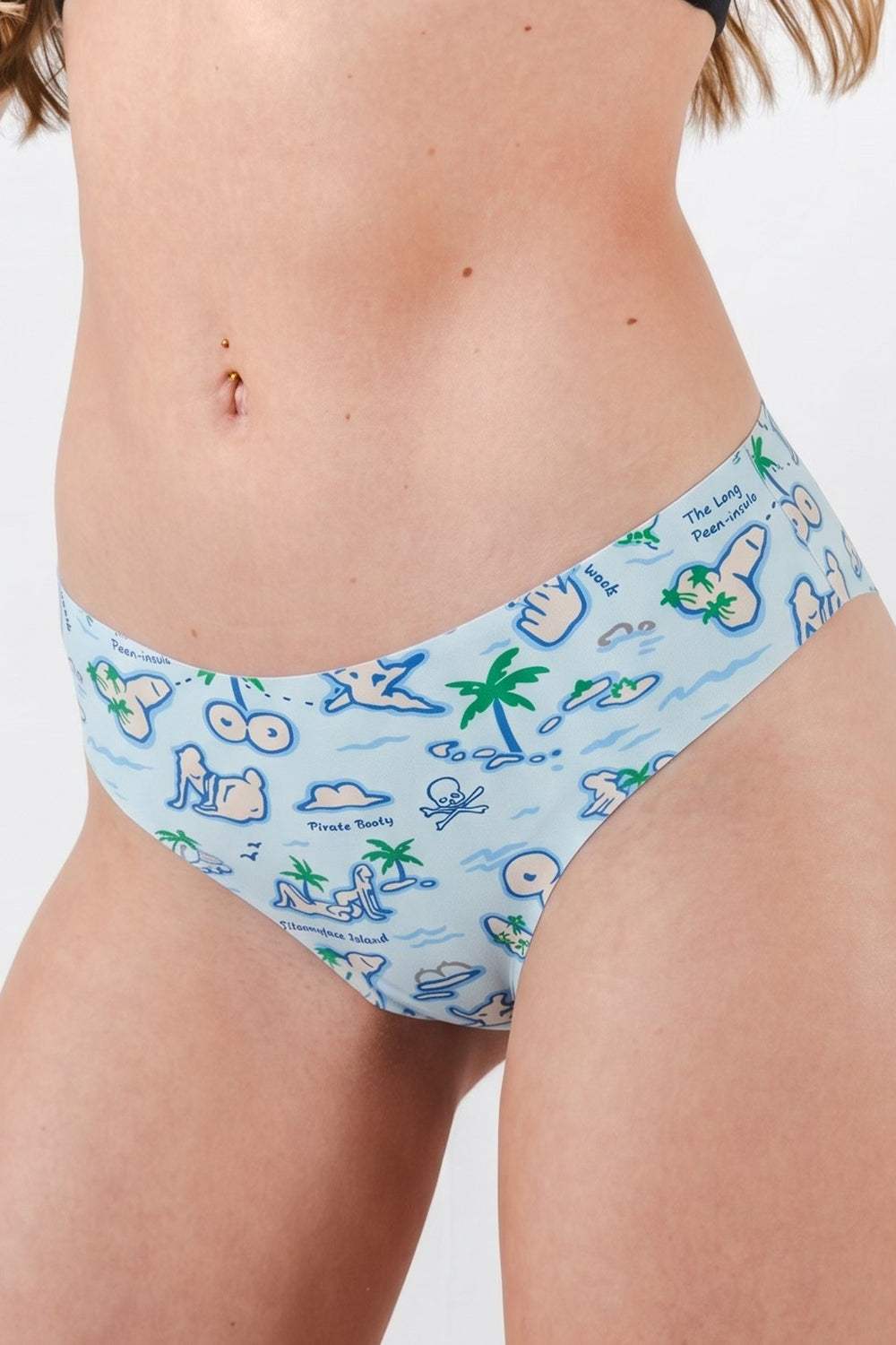 The Pirate's Booty | Naughty Map Seamless Thong - Shinesty - Flyclothing LLC