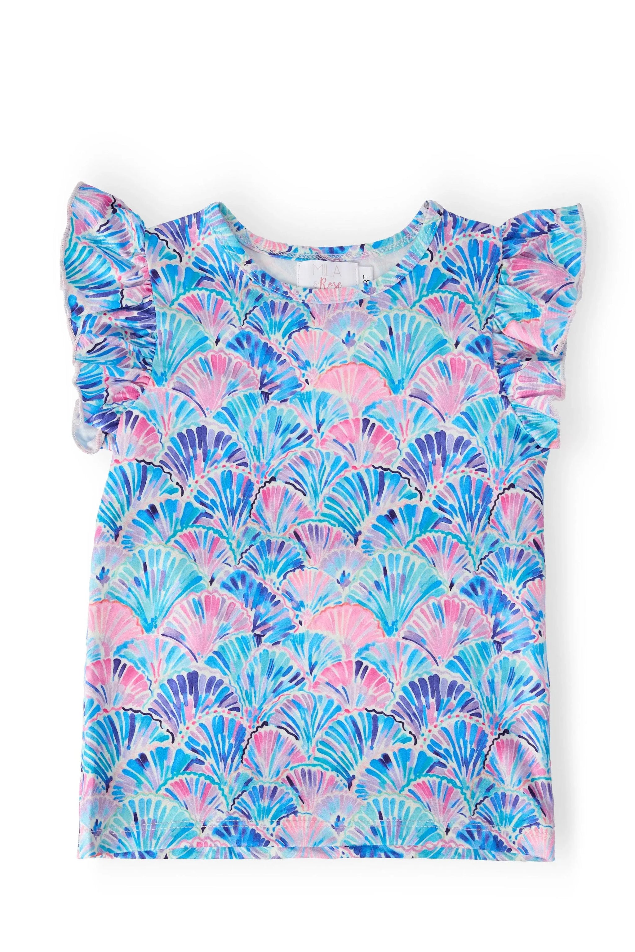 Seaside Shells S/S Ruffle Tee - Mila & Rose ® - Flyclothing LLC