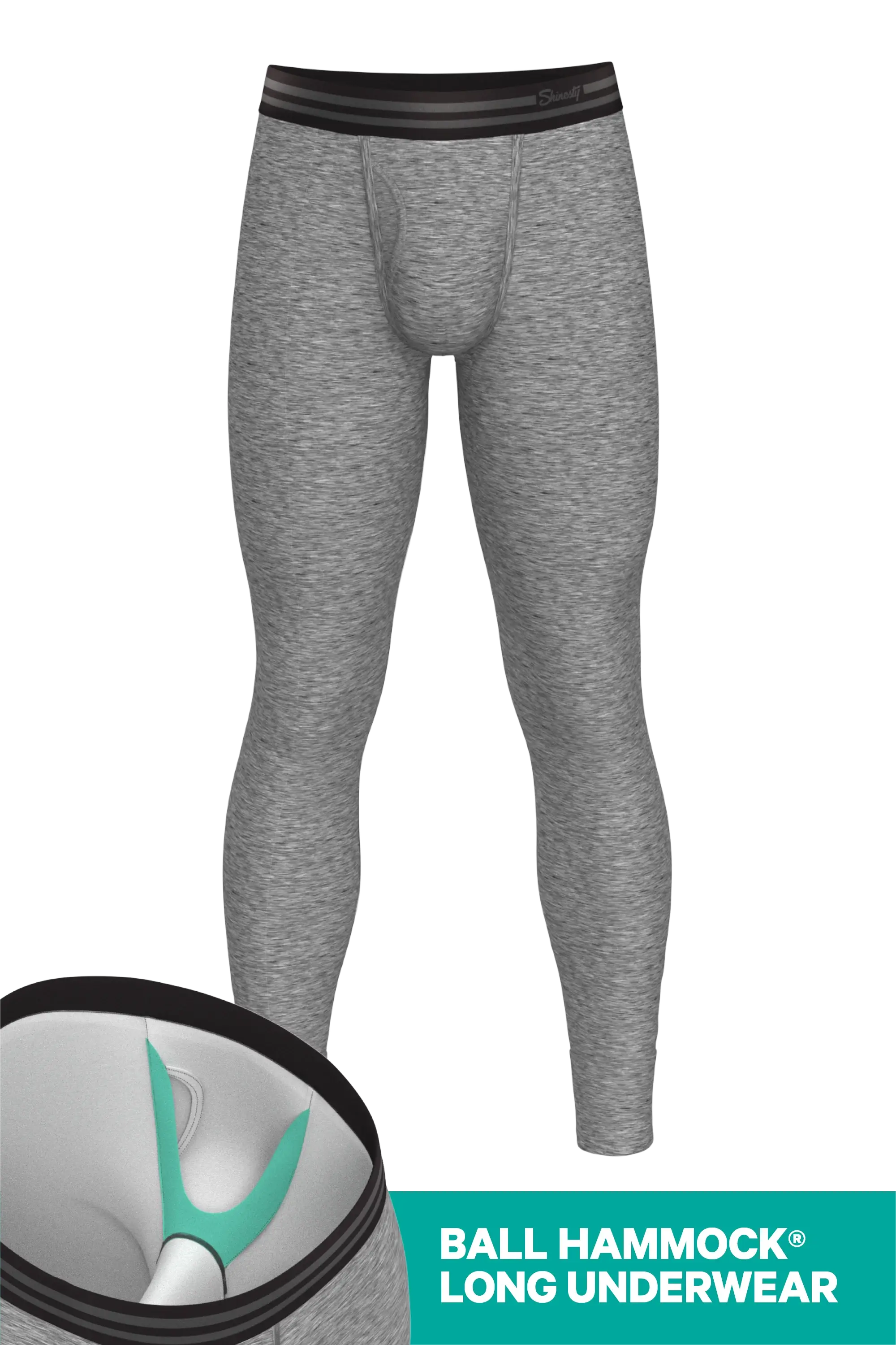 The Seattle Skyline | Heather Grey Ball Hammock® Long Johns - Shinesty - Flyclothing LLC