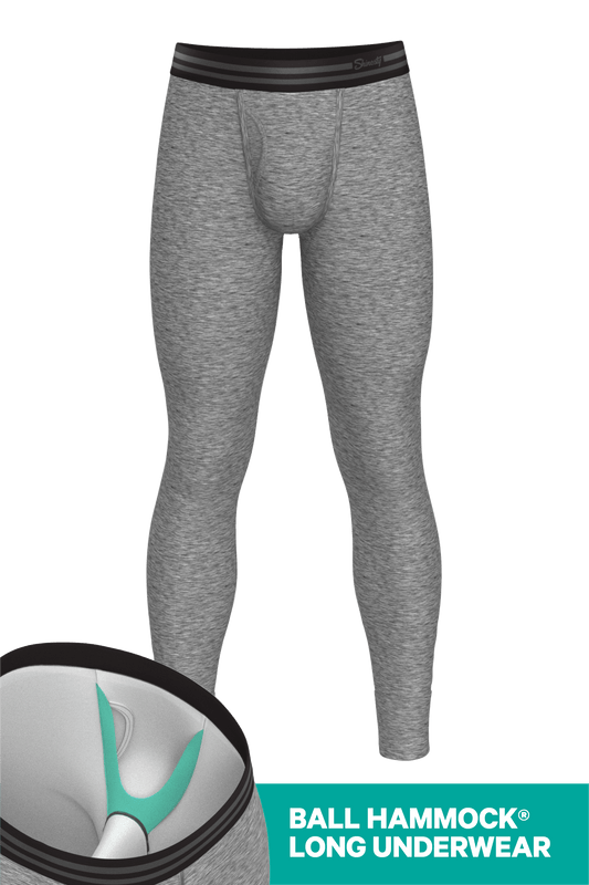 The Seattle Skyline | Heather Grey Ball Hammock® Long Johns - Shinesty