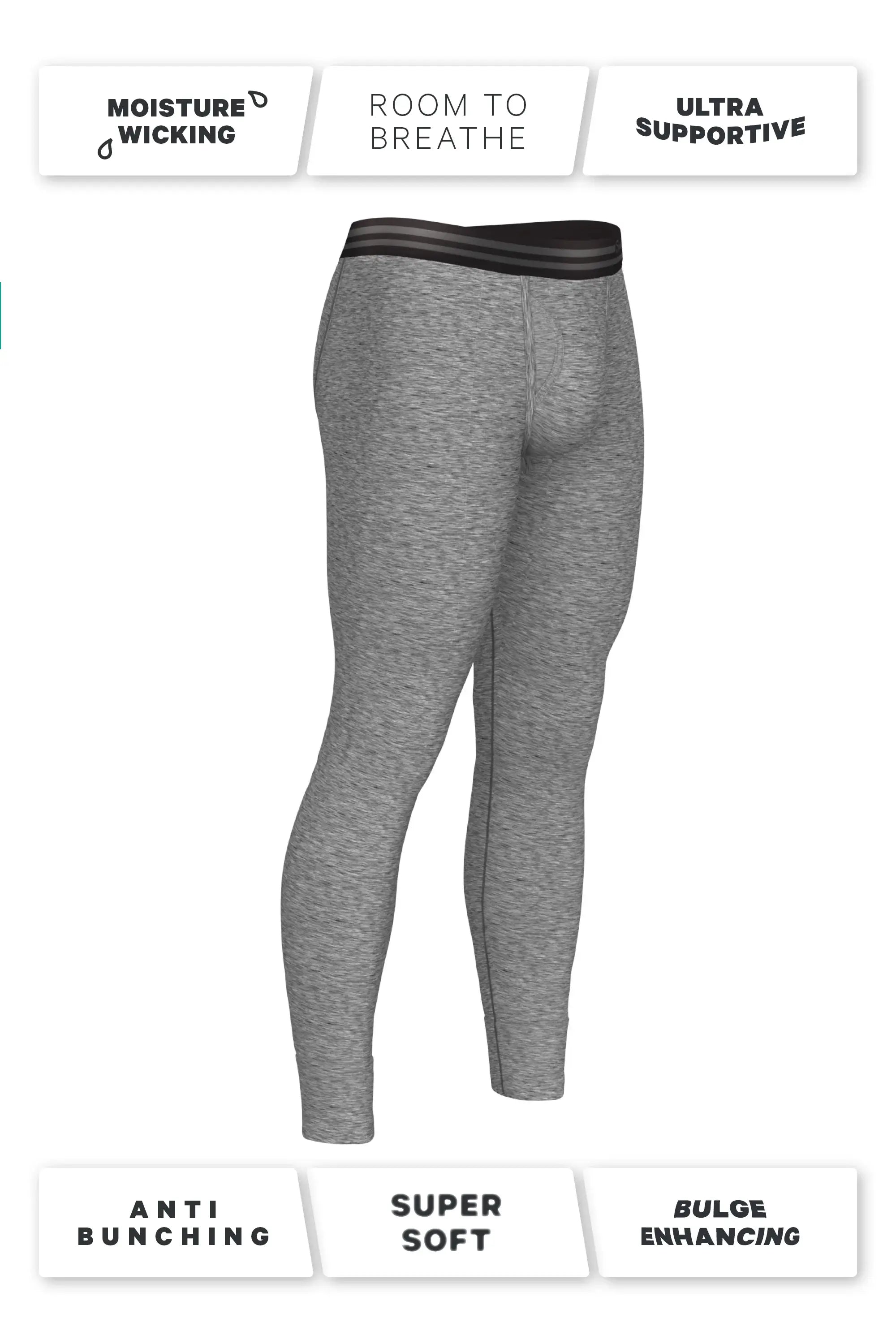 The Seattle Skyline | Heather Grey Ball Hammock® Long Johns - Shinesty - Flyclothing LLC