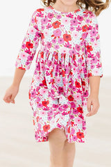Secret Garden 3/4 Pocket Twirl Dress - Mila & Rose ® - Flyclothing LLC