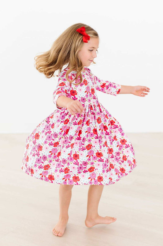 Secret Garden 3/4 Pocket Twirl Dress - Mila & Rose ® - Flyclothing LLC