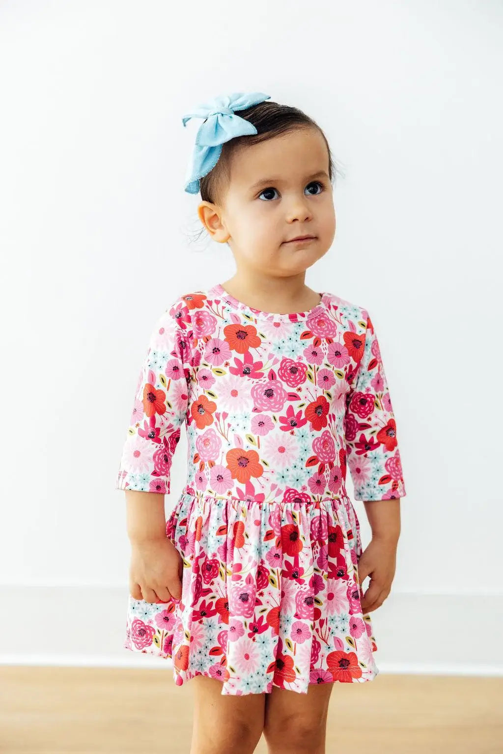 Secret Garden 3/4 Sleeve Twirl Bodysuit - Mila & Rose ® - Flyclothing LLC