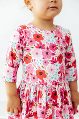 Secret Garden 3/4 Sleeve Twirl Bodysuit - Mila & Rose ® - Flyclothing LLC