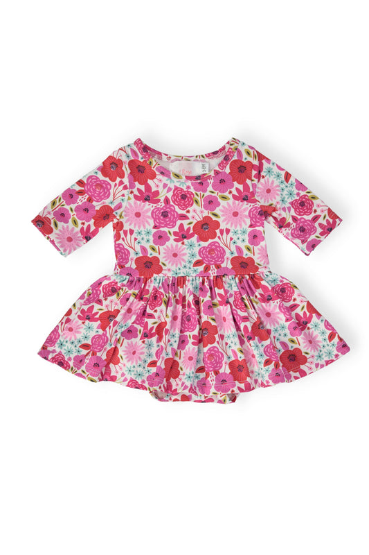 Secret Garden 3/4 Sleeve Twirl Bodysuit - Mila & Rose ® - Flyclothing LLC